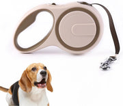 Hondenriem - Leiband Hond - Rollijn - 3 Meter - Beige - Riem Met Oprolsysteem - Hondenriem Flexi - Hondenlijn - Uitlaatriem