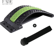 Backstretcher voor rugklachten + Belt stretcher  - Comfortabele back stretcher met zachte massage silicone pad - Verstelbare rugstretcher