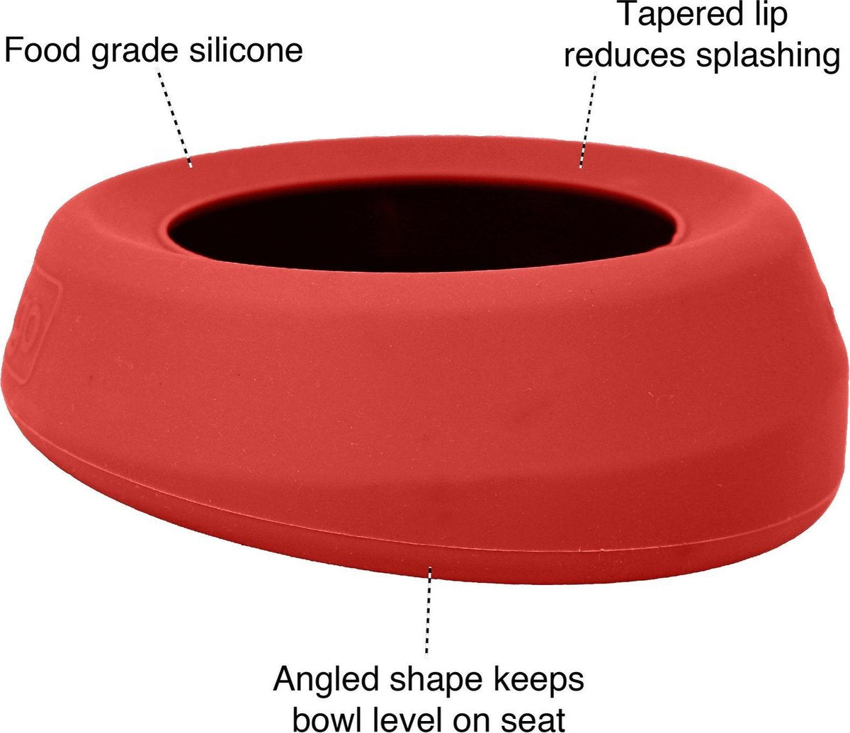 Kurgo Splash-Free Wander Water Bowl - Voer-/drinkbak voor in de auto  - Blauw