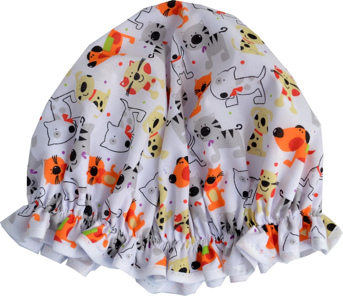 Vagabond Traditionele Engelse Douchemuts - Cats & Dogs White