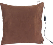 Comfy massagekussen - oplaadbaar - donkerbruin - massageapparaat met infrarood warmtefunctie - draadloos - gekleurde wasbare hoes