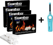Samba Aanmaakblokjes 4 x 32 stuks + 1 gasaansteker Electrisch