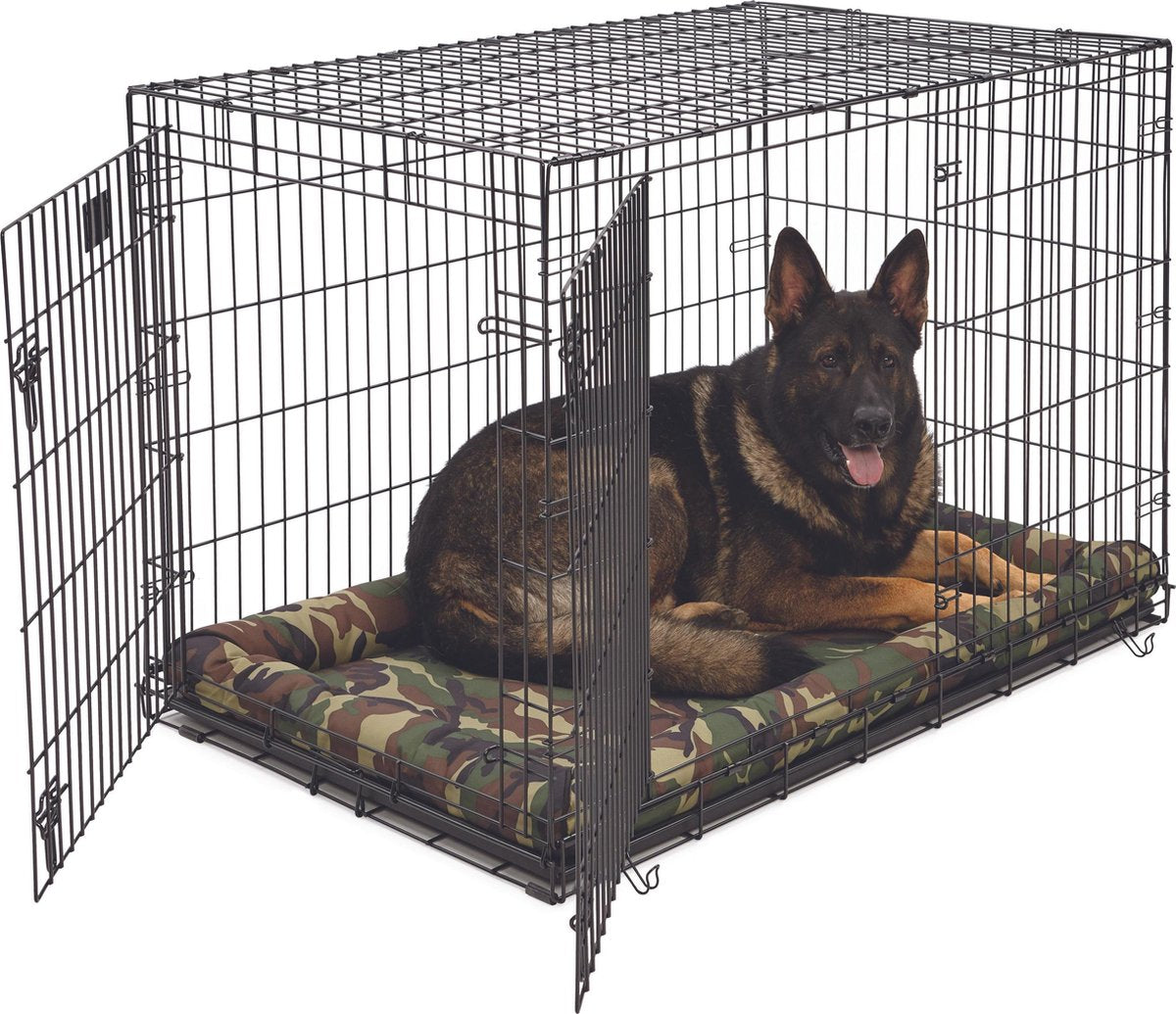 Midwest A kwaliteitsbench 123x76x81cm met teflon camouflage matras