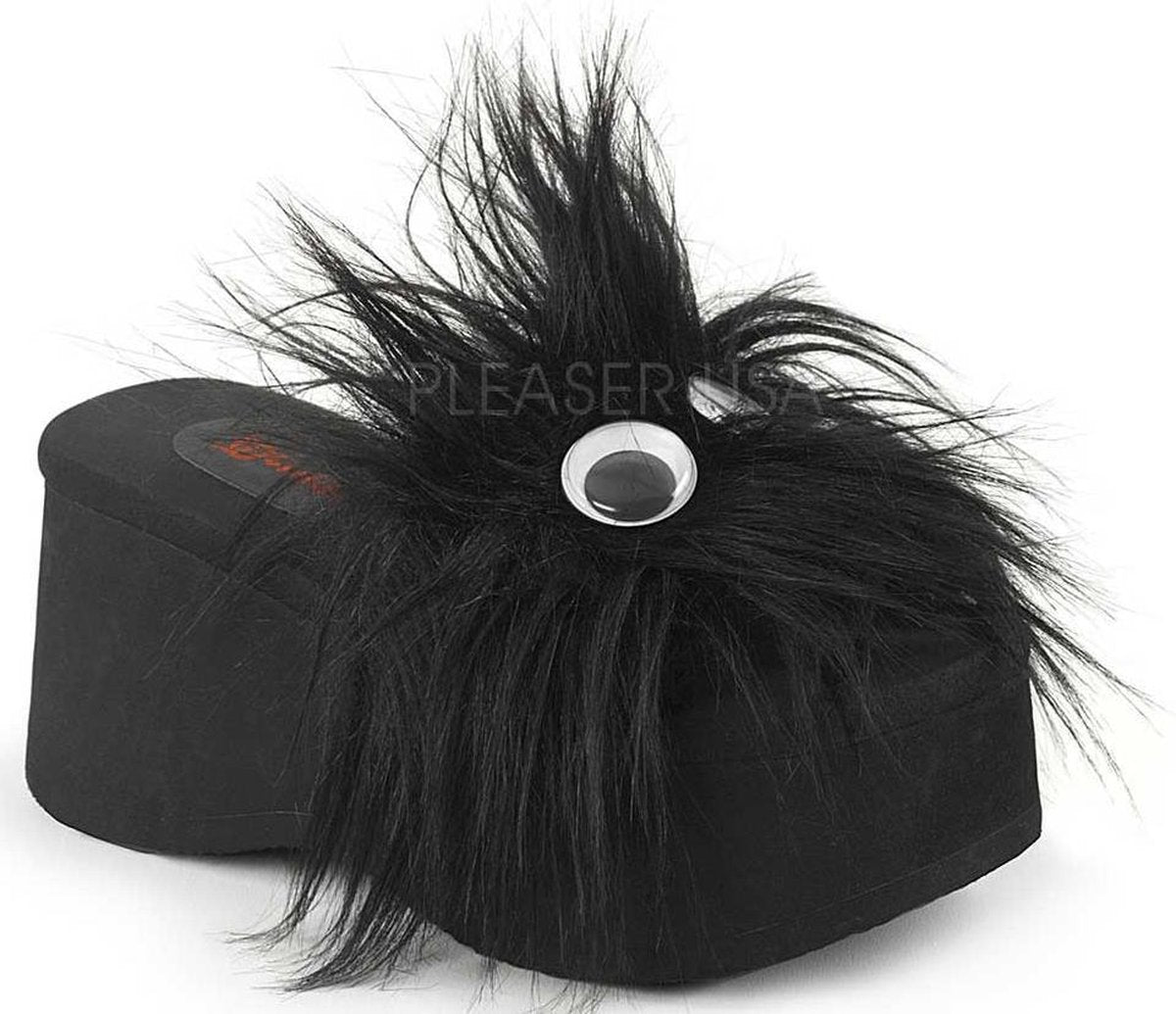 Demonia Slippers -38 Shoes- FUNN-31 US 8 Zwart