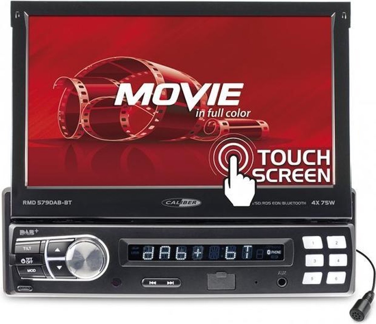 Caliber RMD579DAB-BT - Autoradio met klapscherm - Enkel din - Zwart
