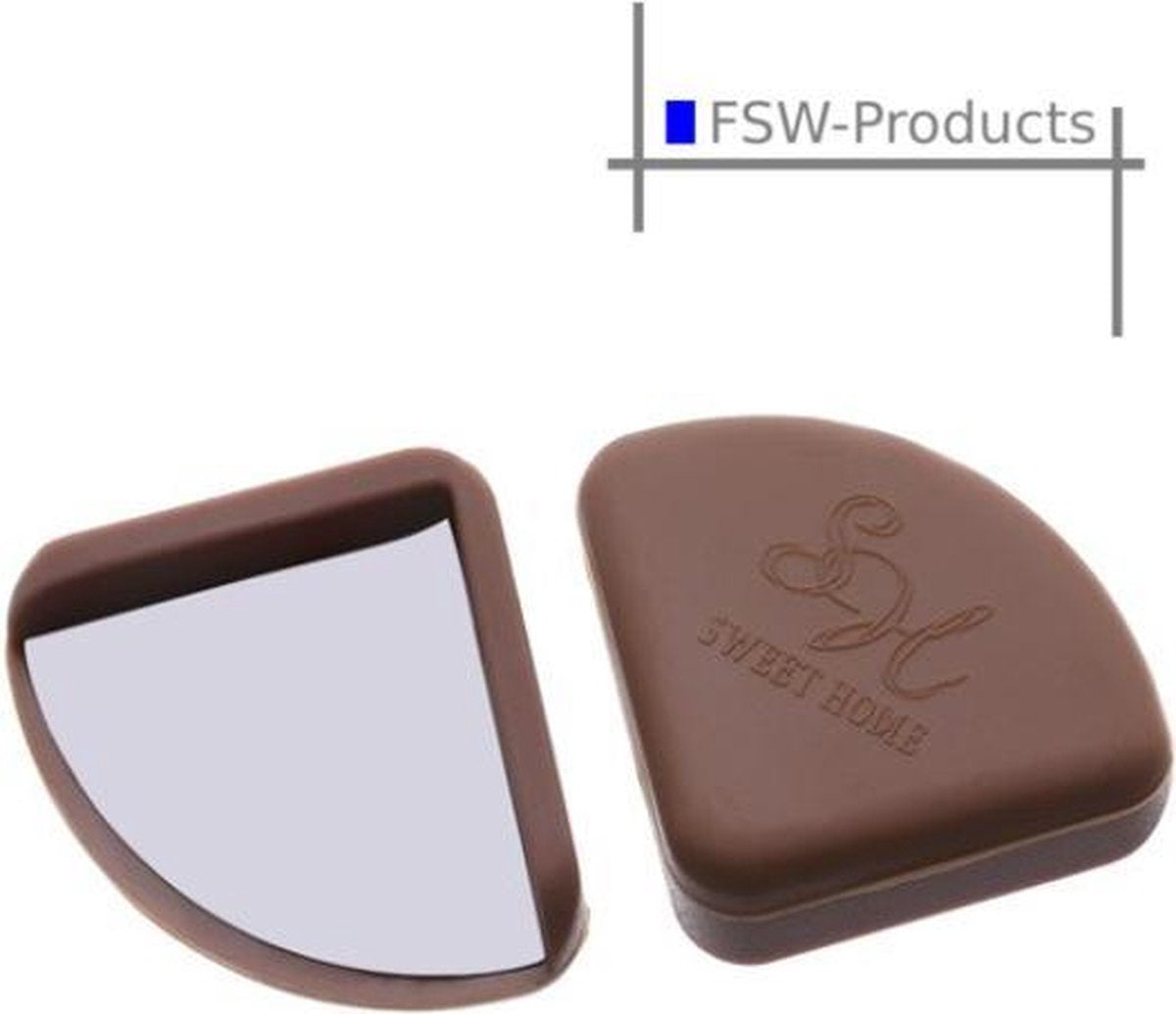 FSW-Products - 4 Stuks - Siliconen Tafel Hoekbeschermers Set - Bruin - Tafelhoek Beschermers - Beschermhoeken - Veiligheid Baby Peuter en Kind - Zelfklevende tafelhoek beschermers - Tafelhoekjes bescherming - Kinderbeveiliging