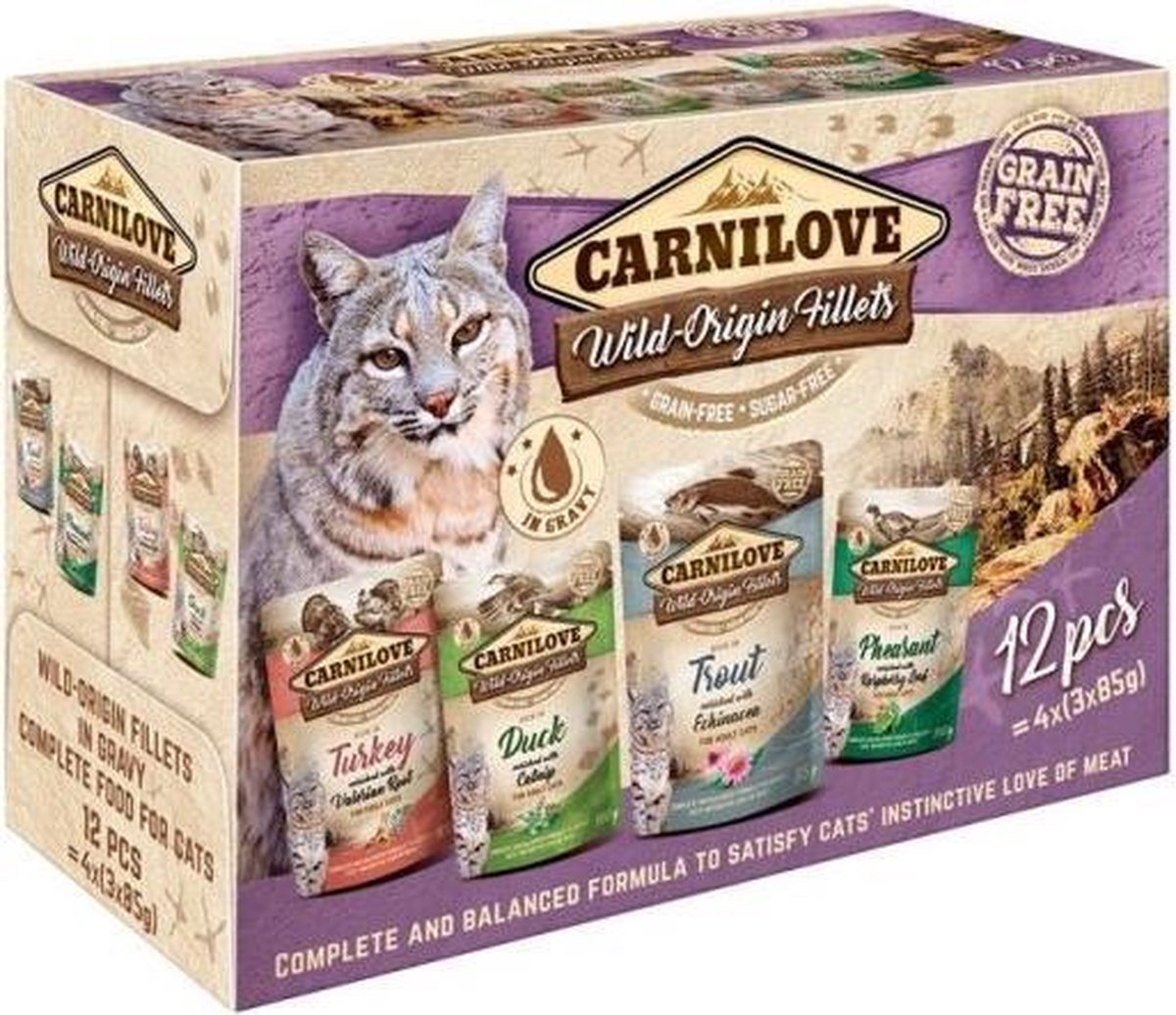 Carnilove Cat Pouch Multipack 12 keer 85 gram -  - 80009424