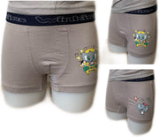 Embrator 2-stuks Jongens Boxershorts met opdruk licht grijs 104/110