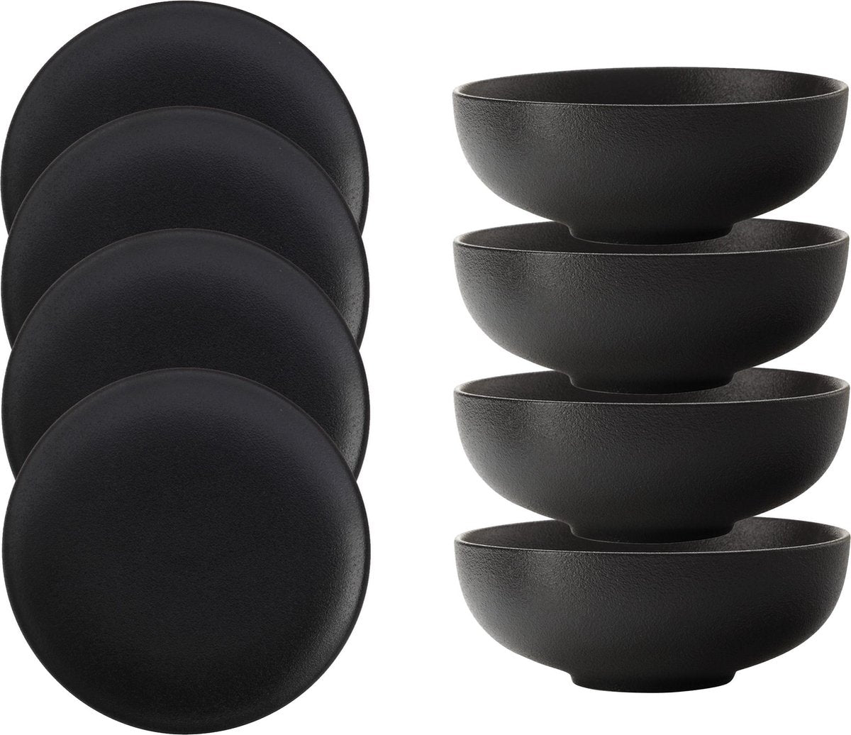 Maxwell & Williams Caviar Black - Diner set - 8 delig