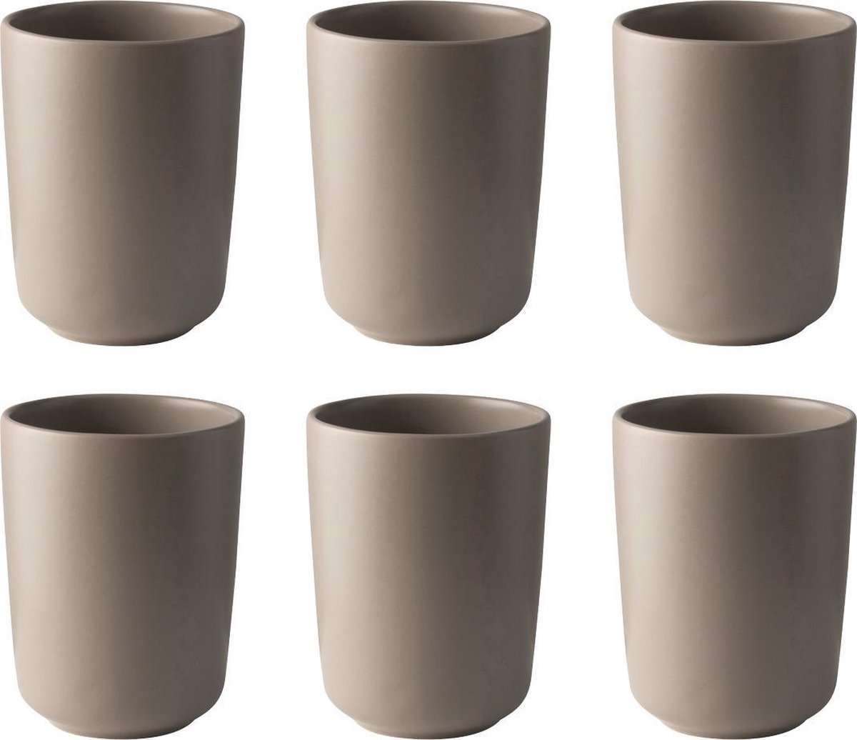 FIKA beker 350ml Grijs - set 6 stuks