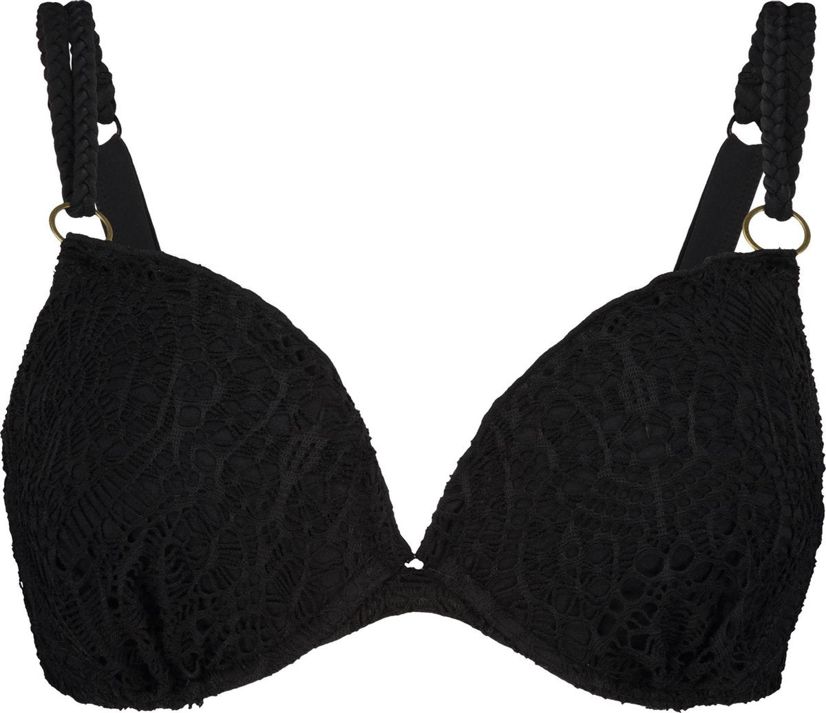 Hunkemöller Dames Voorgevormde push-up beugel bikinitop Crochet Cup A - E - maat C70