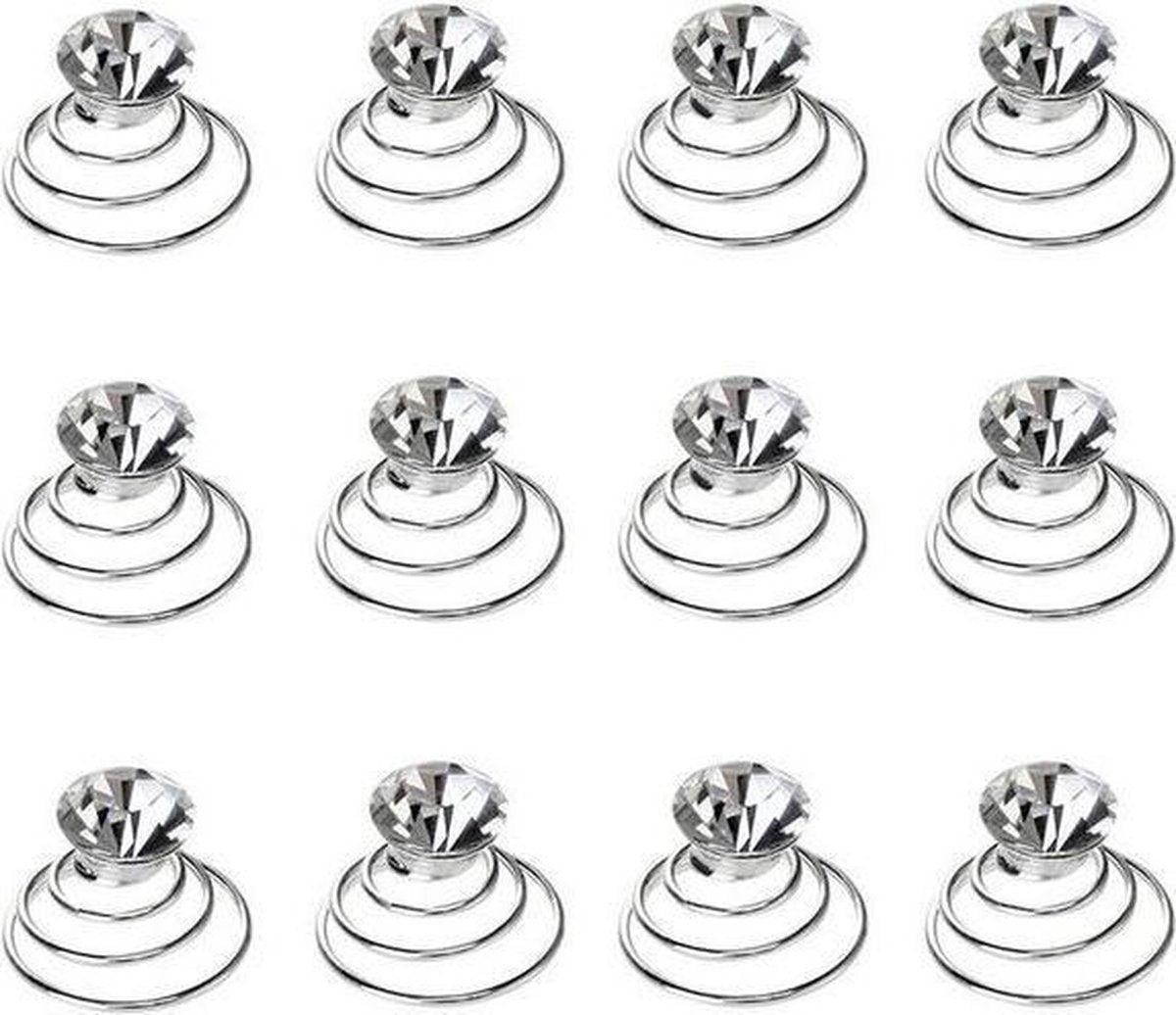 12 stuks spiraal haarspeldjes met strass