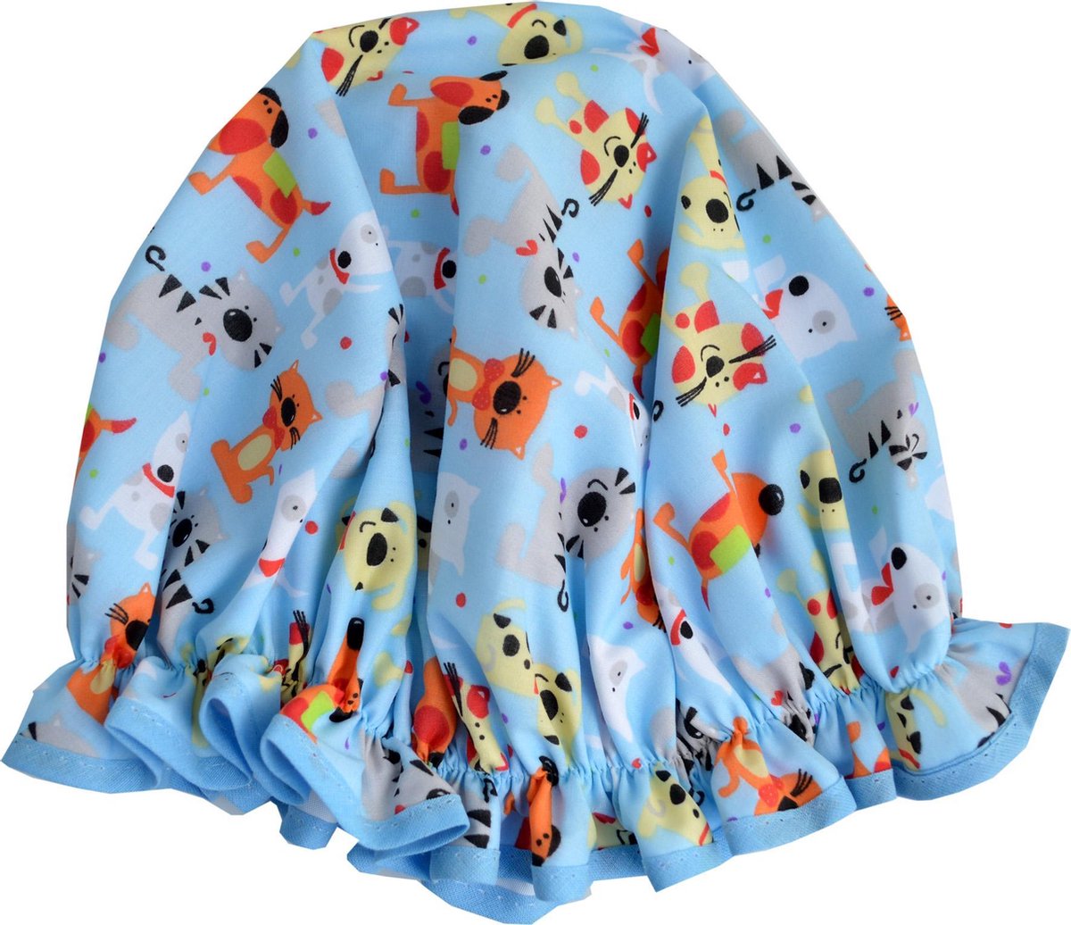 Vagabond Traditionele Engelse Douchemuts - Cats & Dogs Blue