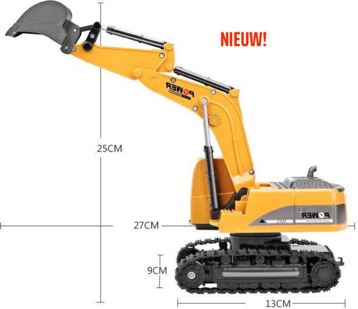 Bestuurbare kraan - bestuurbare graafmachine - kraan - speelgoedkraan - bestuurbare shovel