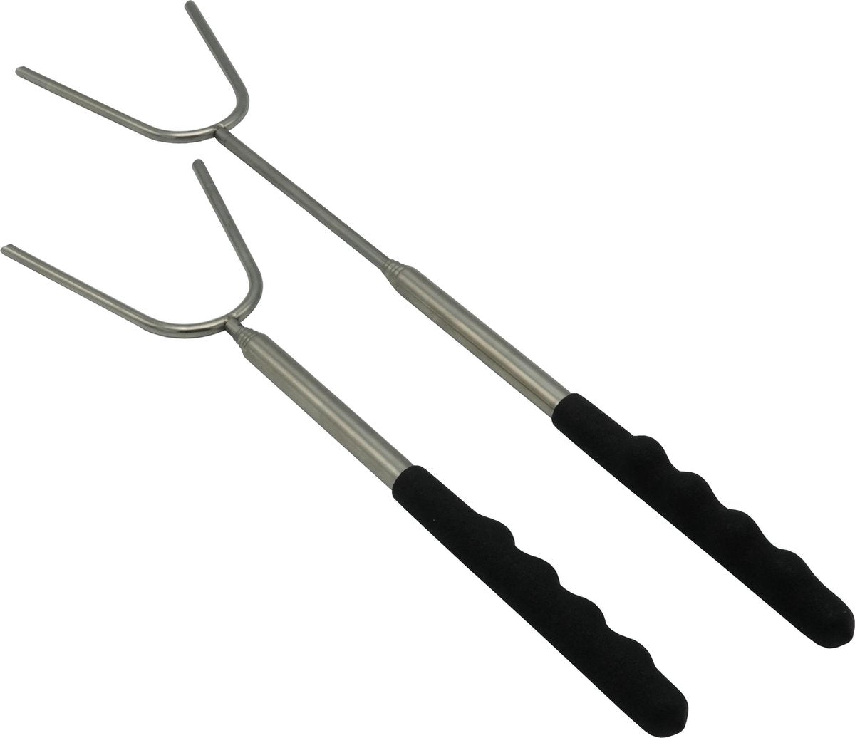 4cookz® set van 2 telescopische Marshmellow prikkers - lengte 115cm