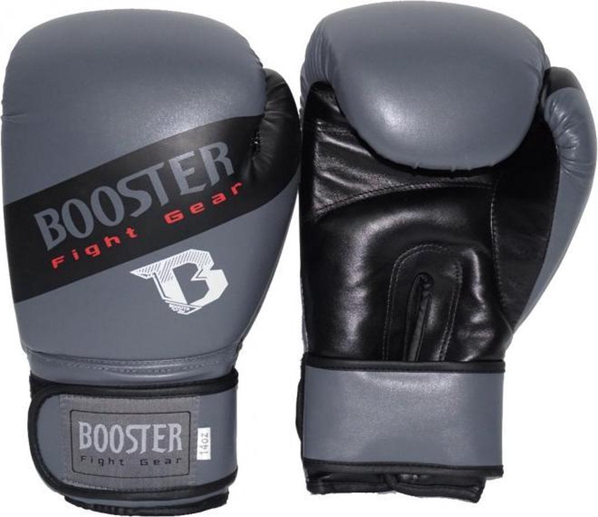 Booster BT Sparring (kick)bokshandschoenen Grijs/Zwart 10oz