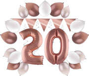 e-Carnavalskleding.nl Feestversiering pakket rosé 20 jaar | Versiering 20e verjaardag | 20 jaar feestversiering pakket rosé compleet | Leuk pakket rosé met feestartikelen voor de 20e verjaardag Small