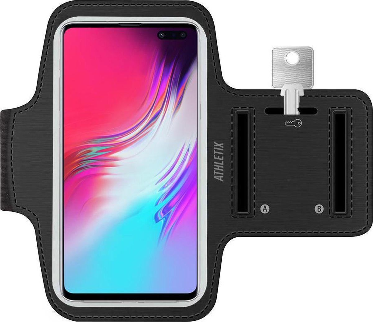 Athletix Hardloop Armband -  smartphone houder - zwart - verstelbaar