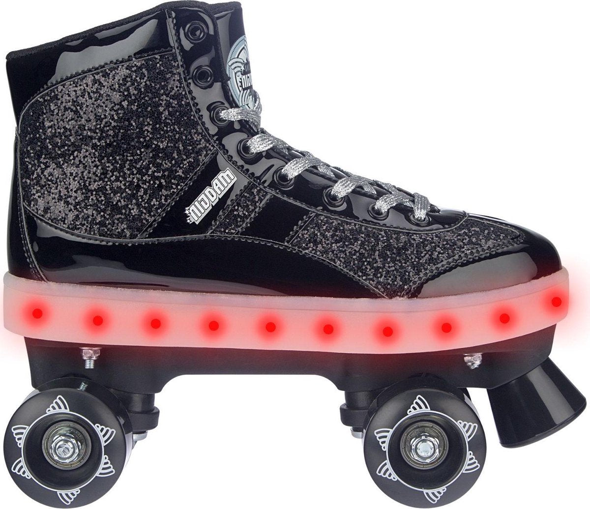 Nijdam Rolschaatsen Flashing - Glitter and Glamour - Zwart - 31/32