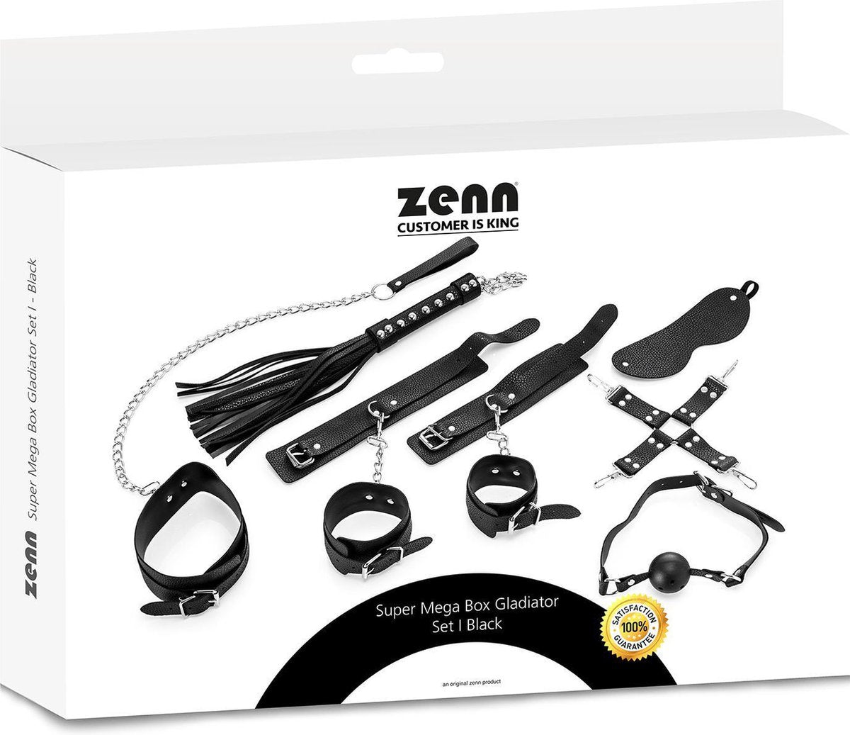 Zenn Toys - Complete 8-delige Bondage Set for Beginners I - Zwart