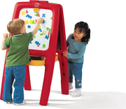 Step2 Easel For Two - tweezijdig -  Inclusief 77 magnetische schuimletters