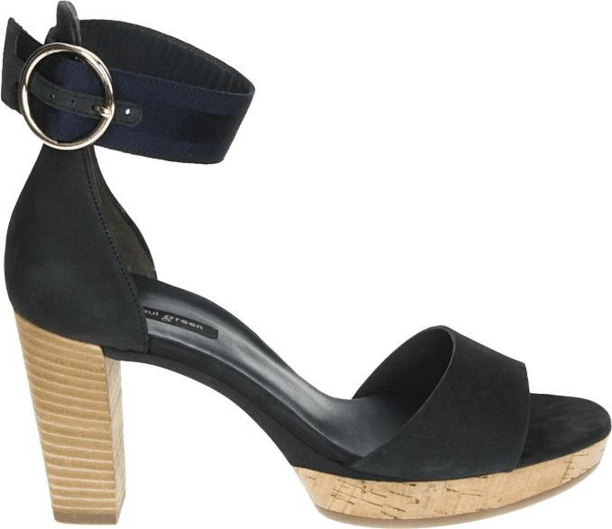 Paul Green 7484 - Volwassenen Sandalen met hakDames Sandalen - Kleur: Blauw - Maat: 40