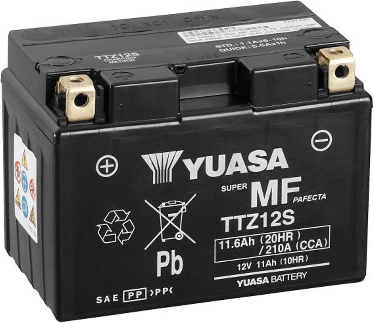 Yuasa Ttz12S Accu 12V 11.6Ah 150X87X110X110