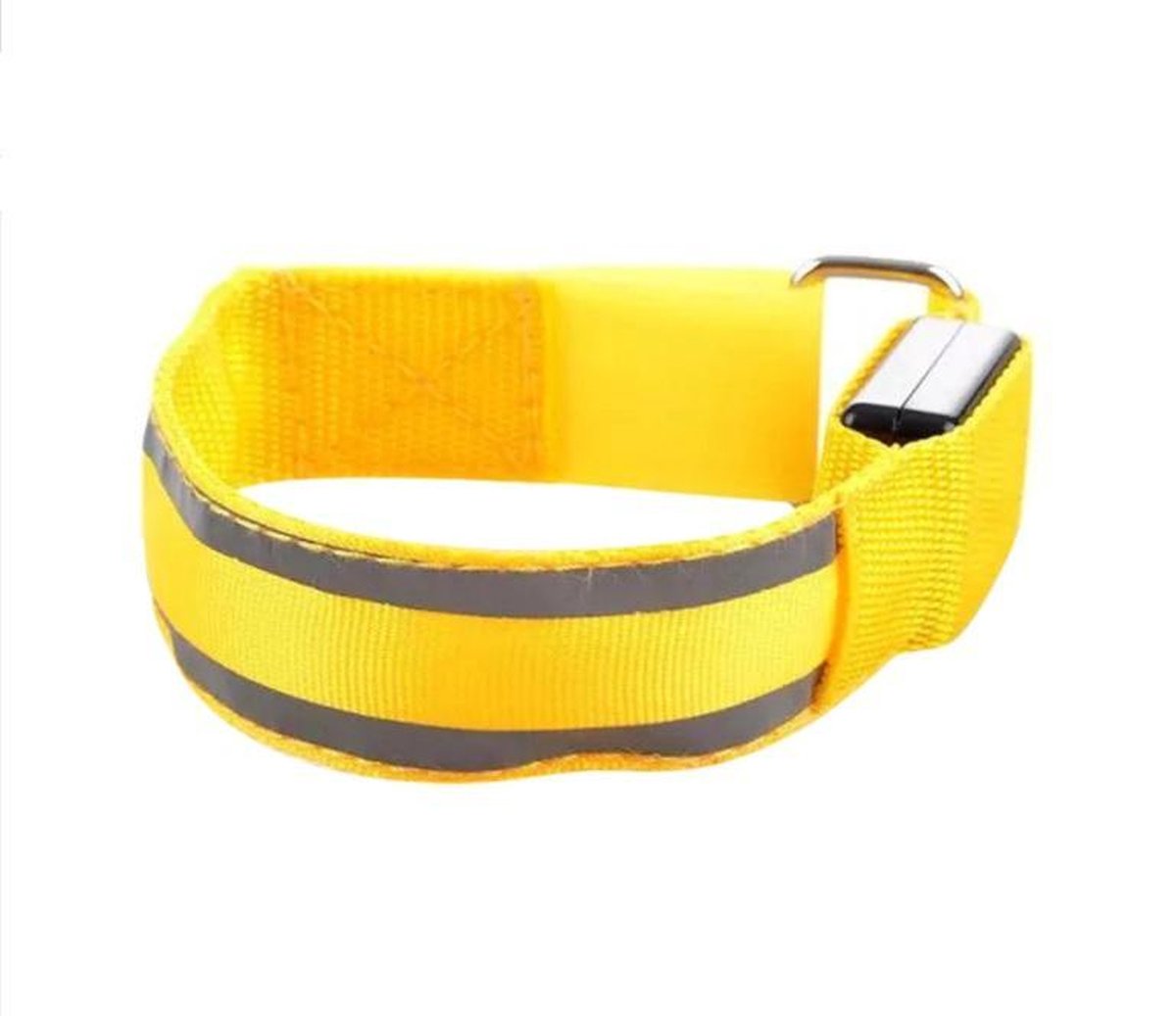 Armband Verlichting voor Hardlopen of op de Fiets / Reflecterende Band met LED Lampjes / Geel