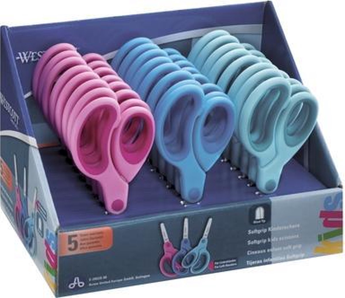 Schaar Westcott Kids - soft grip display a 24st.