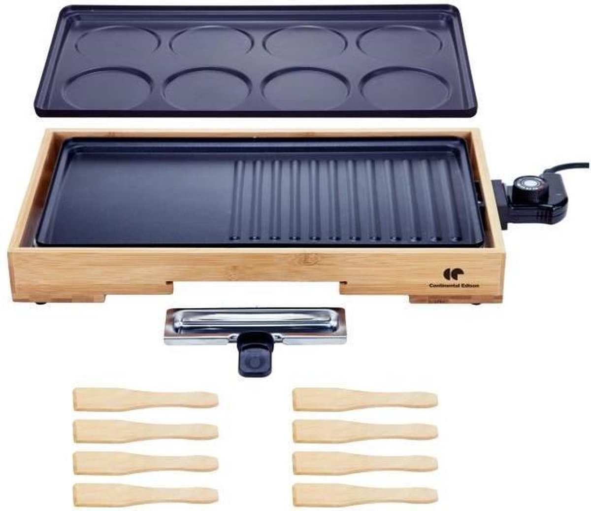 CONTINENTAL EDISON PC1500BB Plancha Gril Crepe-feest - 1500W