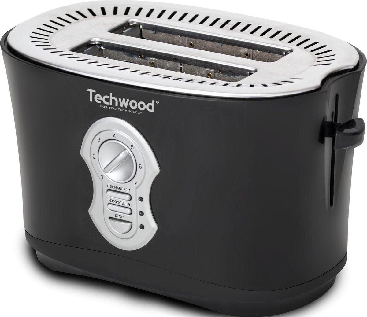 Techwood - Broodrooster - 2-slots - zwart