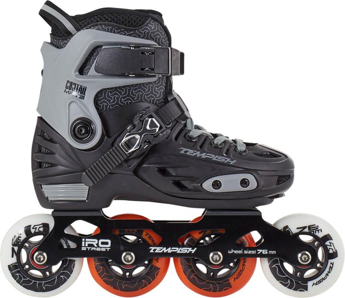 Tempish Inlineskates - Maat 34-37 - Unisex - zwart/ grijs/ oranje