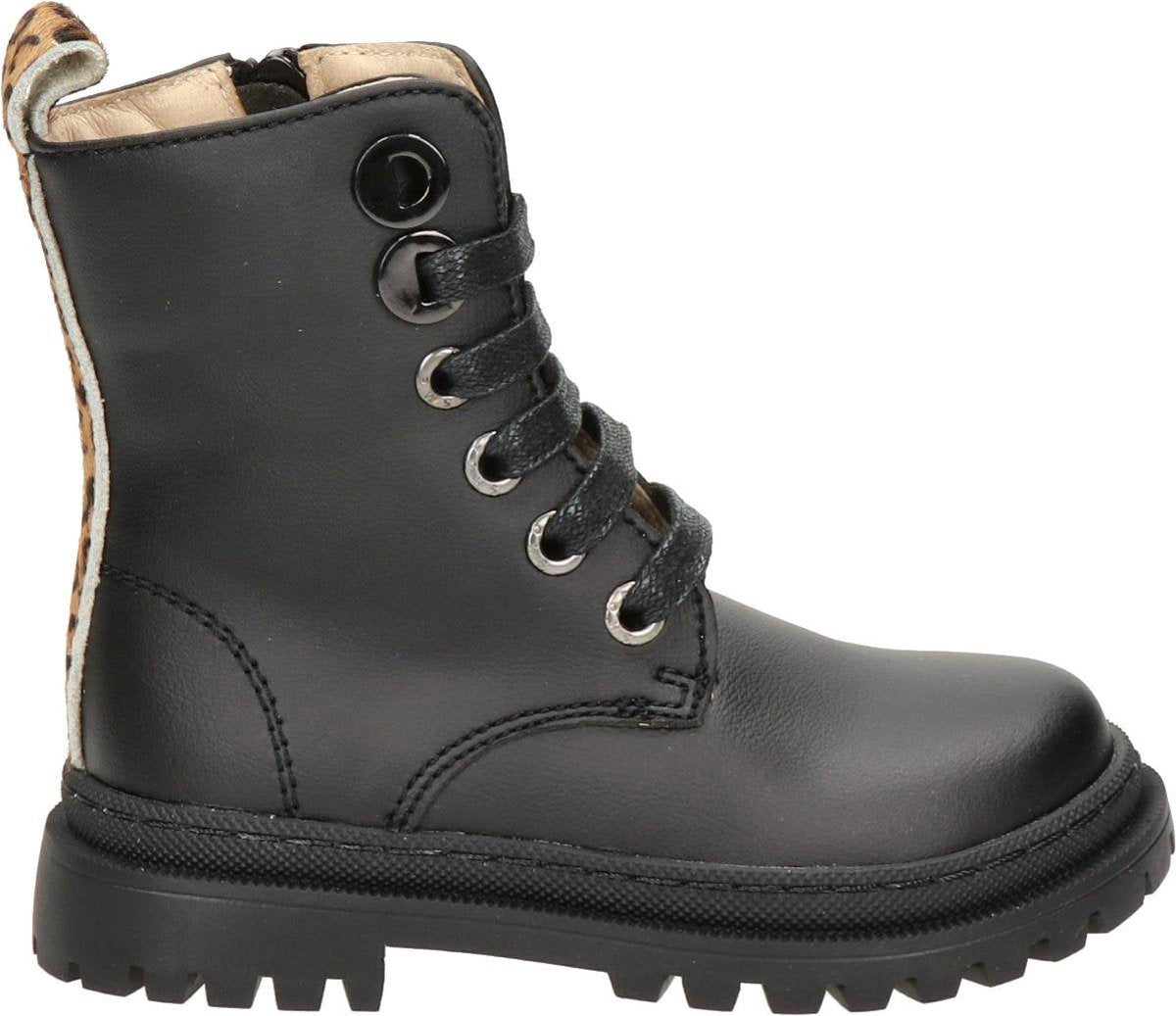 Shoesme meisjes veterboot - Zwart - Maat 23