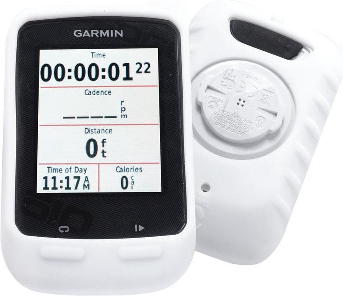 Tuff-Luv Silicone gel bescherm hoes voor Garmin 510 en screen protector- Wit