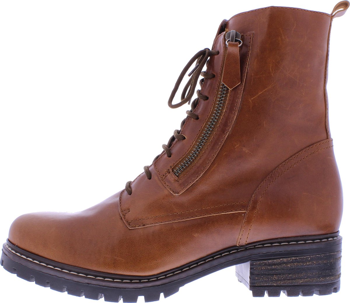 Verhulst Nikky veterlaarsje wijdte K 8439 - 70 - 77_3032 Cognac leer  maat 39½