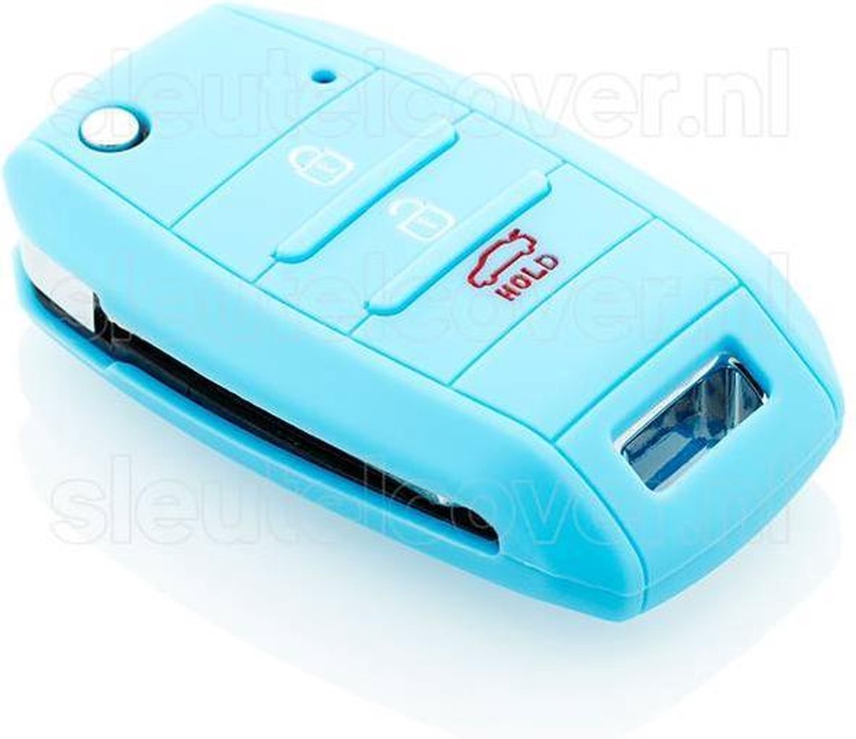 Kia SleutelCover - Lichtblauw / Silicone sleutelhoesje / beschermhoesje autosleutel