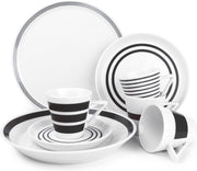 Salt&Pepper Stripes Servies - 20 delig - Zwart