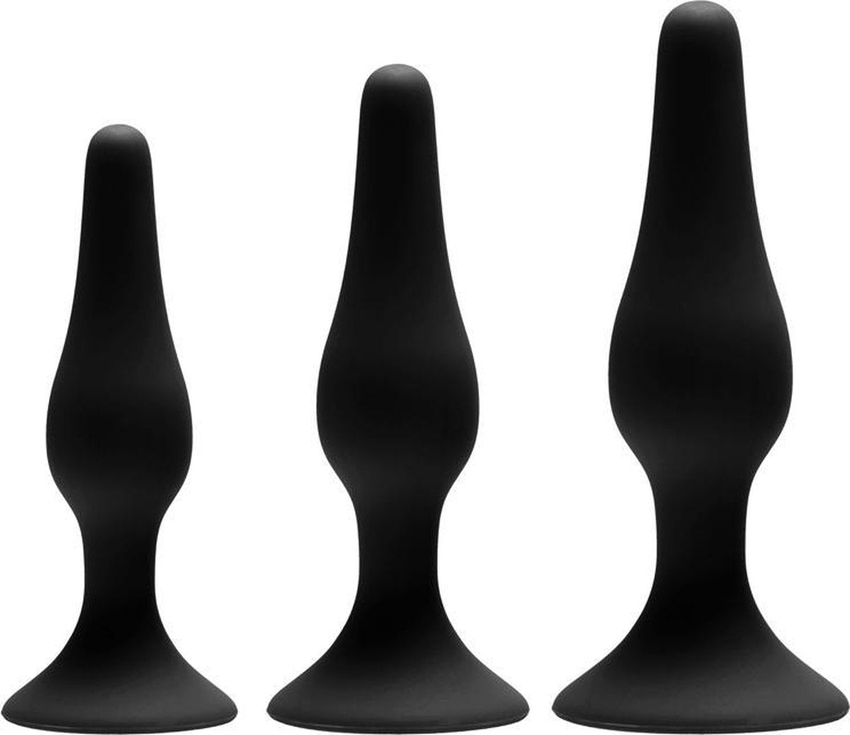 Apprentice - 3 Piece - Anal Trainer Set - Butt Plugs & Anal Dildos - black - Discreet verpakt en bezorgd