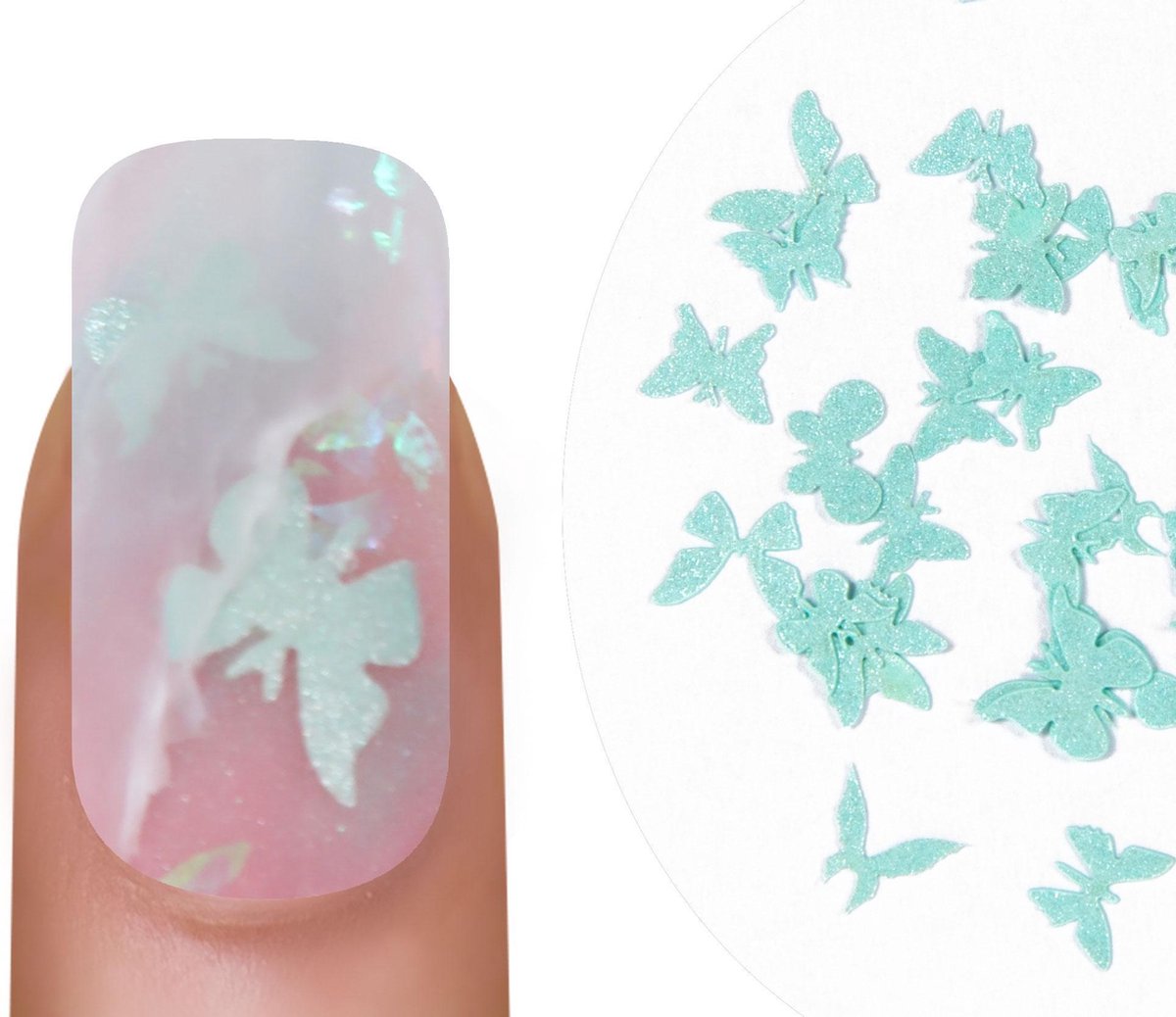 Emmi-Nail Butterflies Turquoise 1