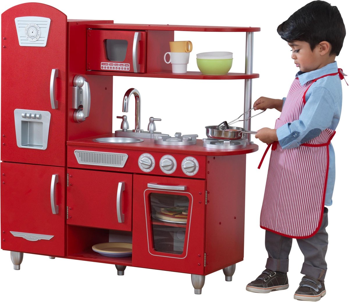 KidKraft Vintage Houten Keukentje Rood - Speelkeuken