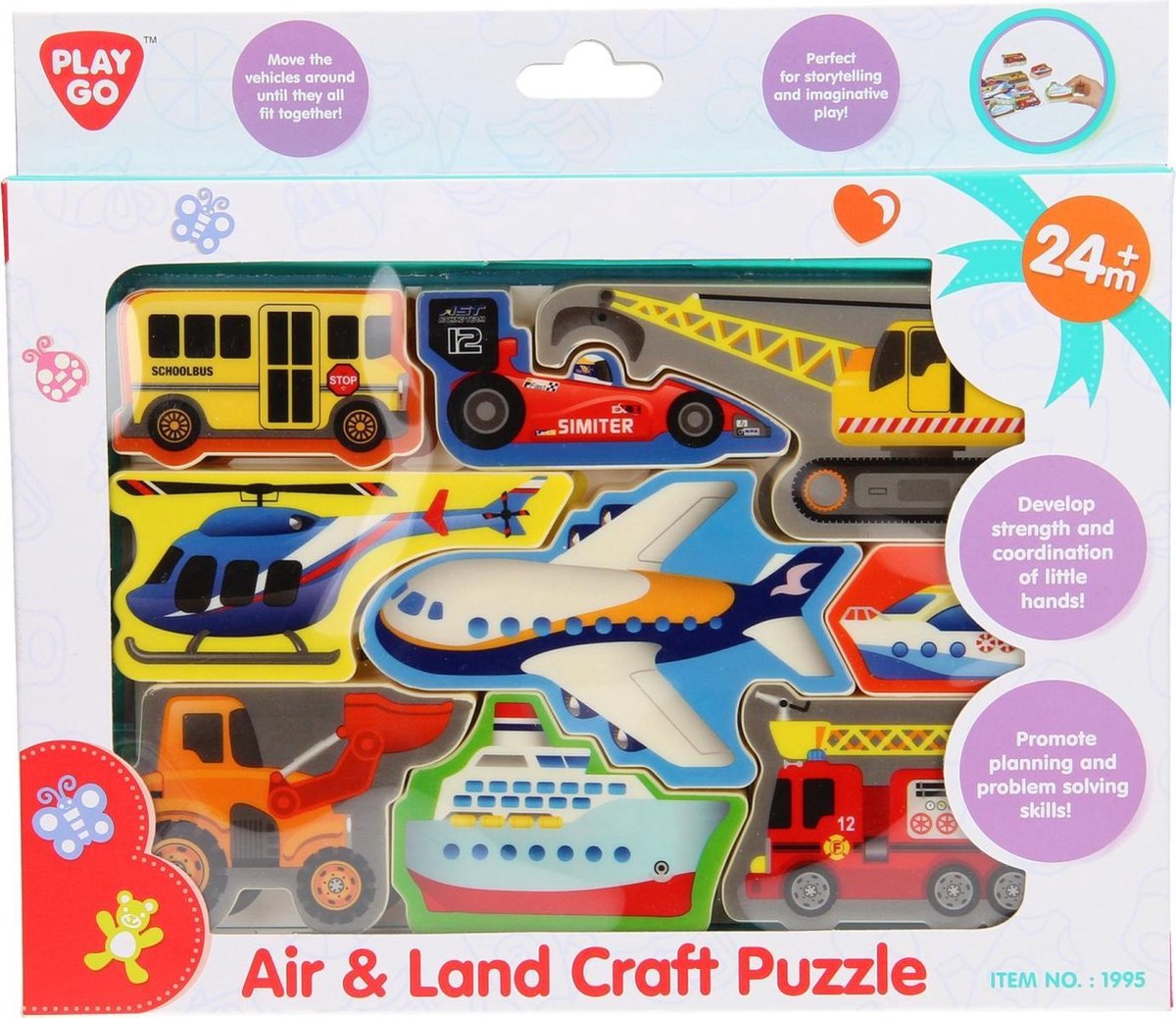 Playgo Puzzel Voertuigen