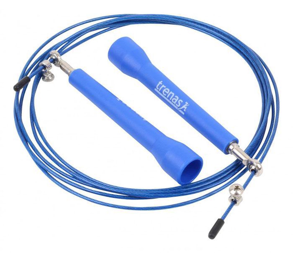 Trenas Steel Wire Springtouw | Speedrope | Speed Rope | Lengte 300 cm | Blauw