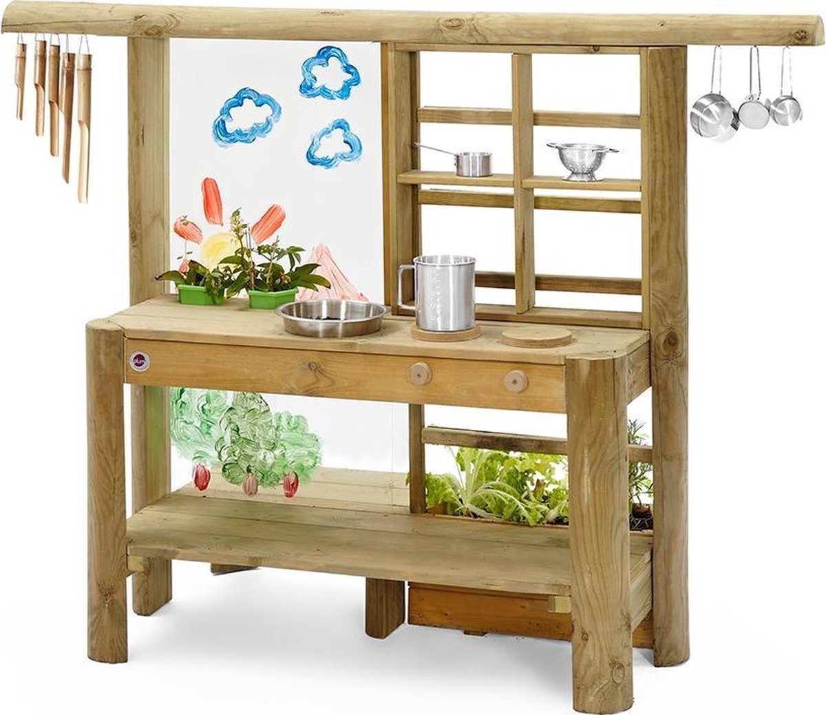 Plum Discovery Mud Pie kitchen - Tuin speelkeuken - Hout - 160 x 70 x 116 cm
