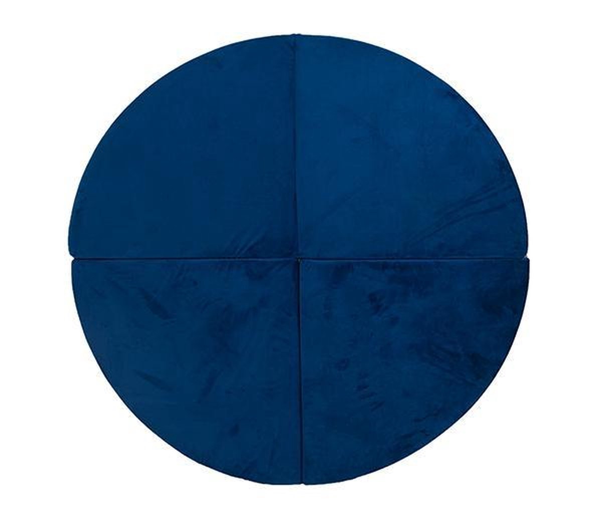 Misioo Speelmat - Rond - Donker blauw - Speelmat baby - Speelmat foam - Luxe speelmat