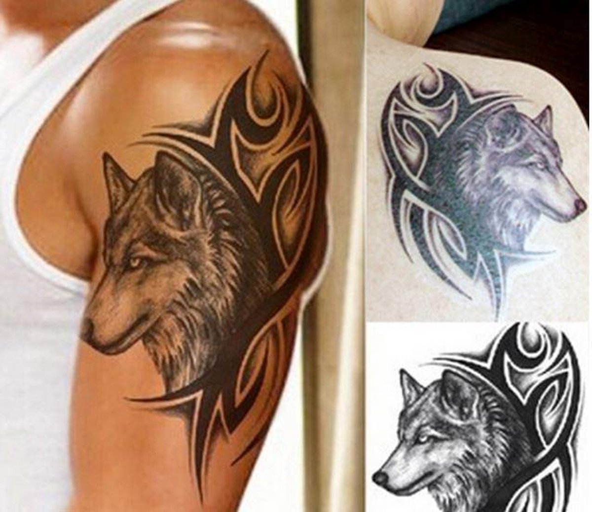 Tattoo transfer - tijdelijke tattoo Wolf
