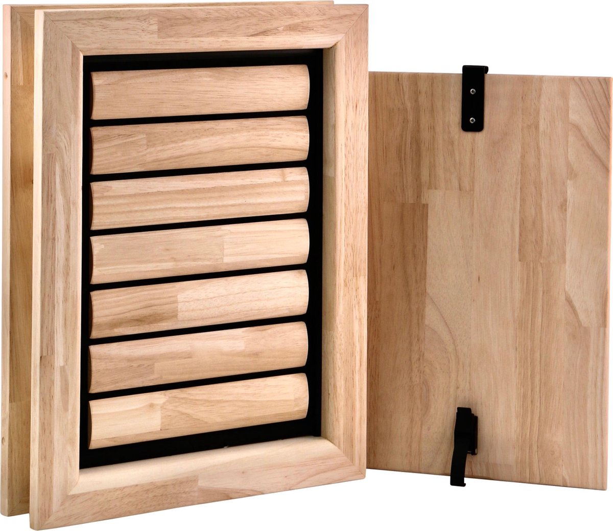 Tomsgates Bouncer | Houten Hondenluik voor Grote Honden |  Naturel afgewerkt | 28 x 40 cm | Eenvoudige Installatie | voor Deuren tot 5.5 cm | Duurzaam