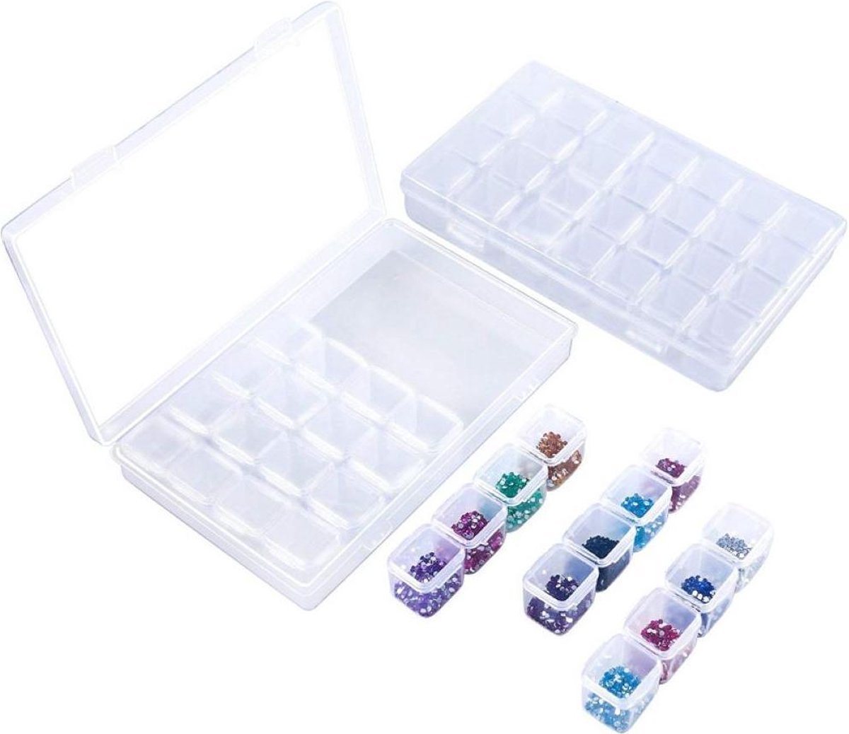 Opbergs doos - Diamond painting - Bakjes - Sorteerdoos - 28 vakjes