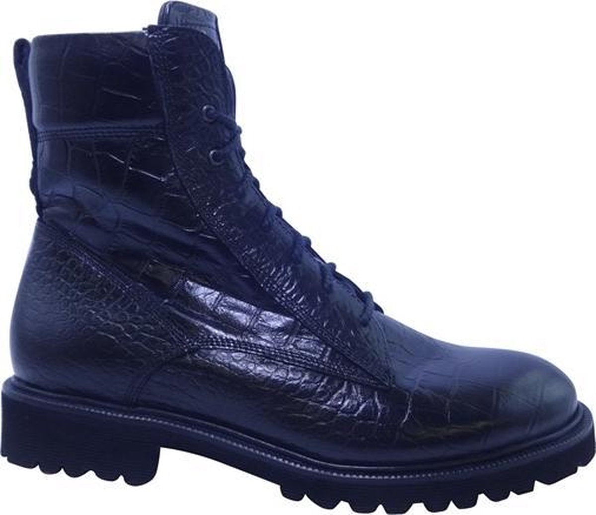 Durea Veterbootee 9722 185 Wijdte H Zwart Kroko