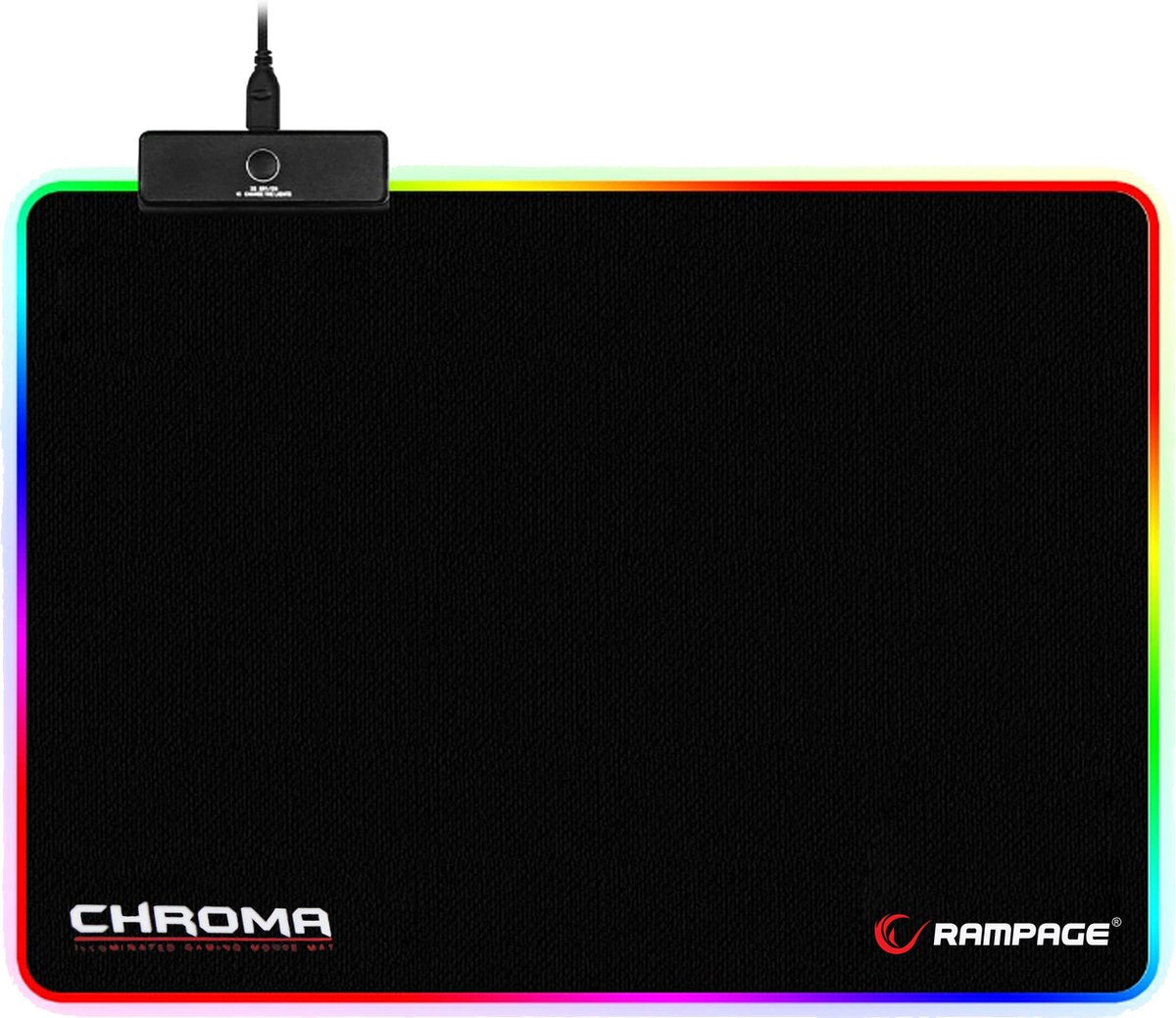 Rampage Chroma MP-18 RGB gaming muismat - 355x255x3 mm
