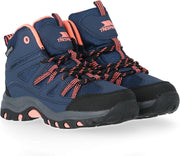 Trespass Childrens/Kids Gillon Mid Cut Walking Boots (Navy/Neon Coral)